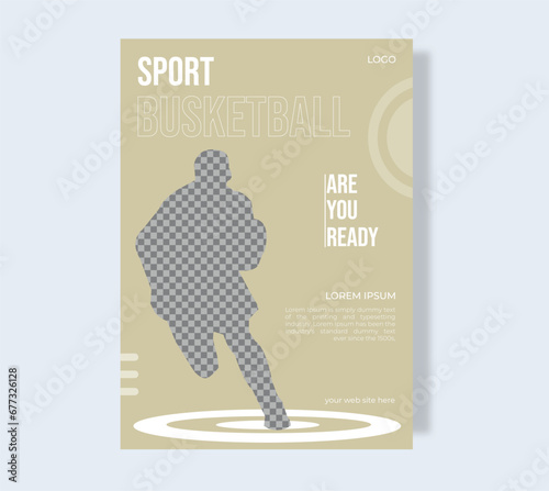 Sporting event poster/flyer template, basketball Sports Game Day Banner design.