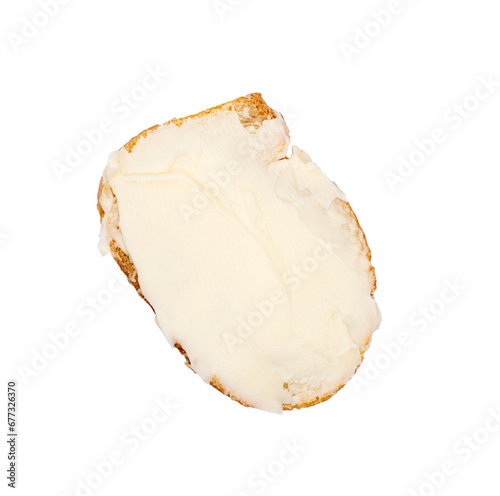 butter on a piece of bread 
