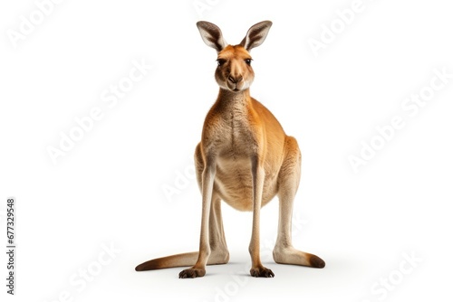 Red kangaroo isolated on white background © Lubos Chlubny