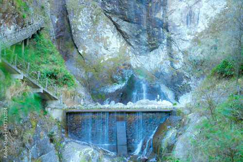 Nanxi River Scenic Area, Yongjia County, Wenzhou City, Zhejiang Province - Waterfall Waterfall Landscape photo