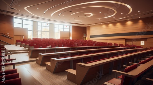 Exam hall with chairs