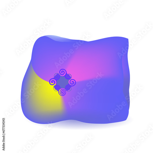 a pillow with an intresting purple color
