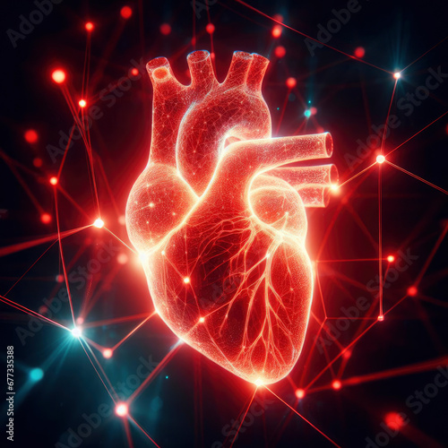 concept of studying and treating the heart and coronary vessels. ai generative