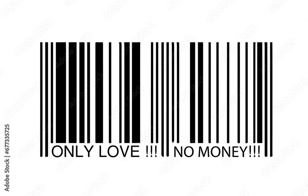 a barcode labeled only love