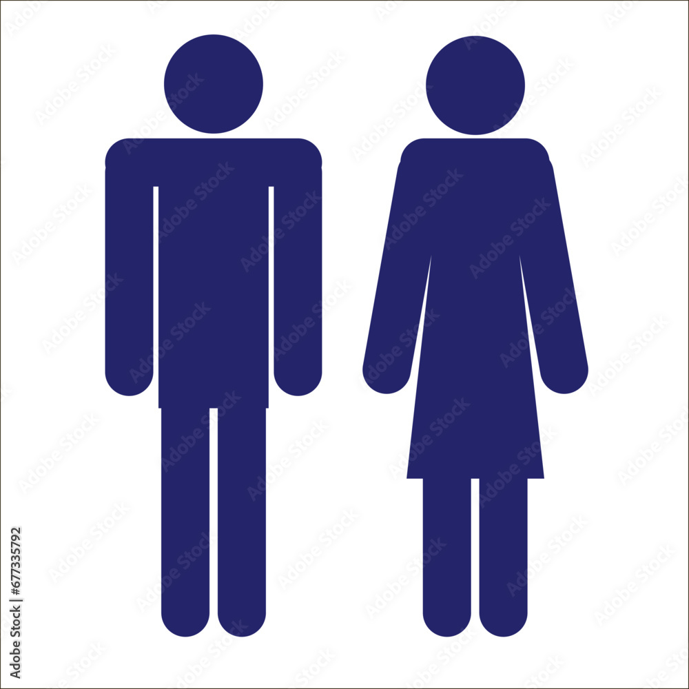 Man and woman icon isolated on the white background. Vector illustration. Man and woman icon isolated on the white background. Vector illustration.
