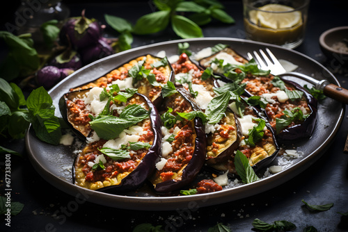 Eggplant Parmesan lunch