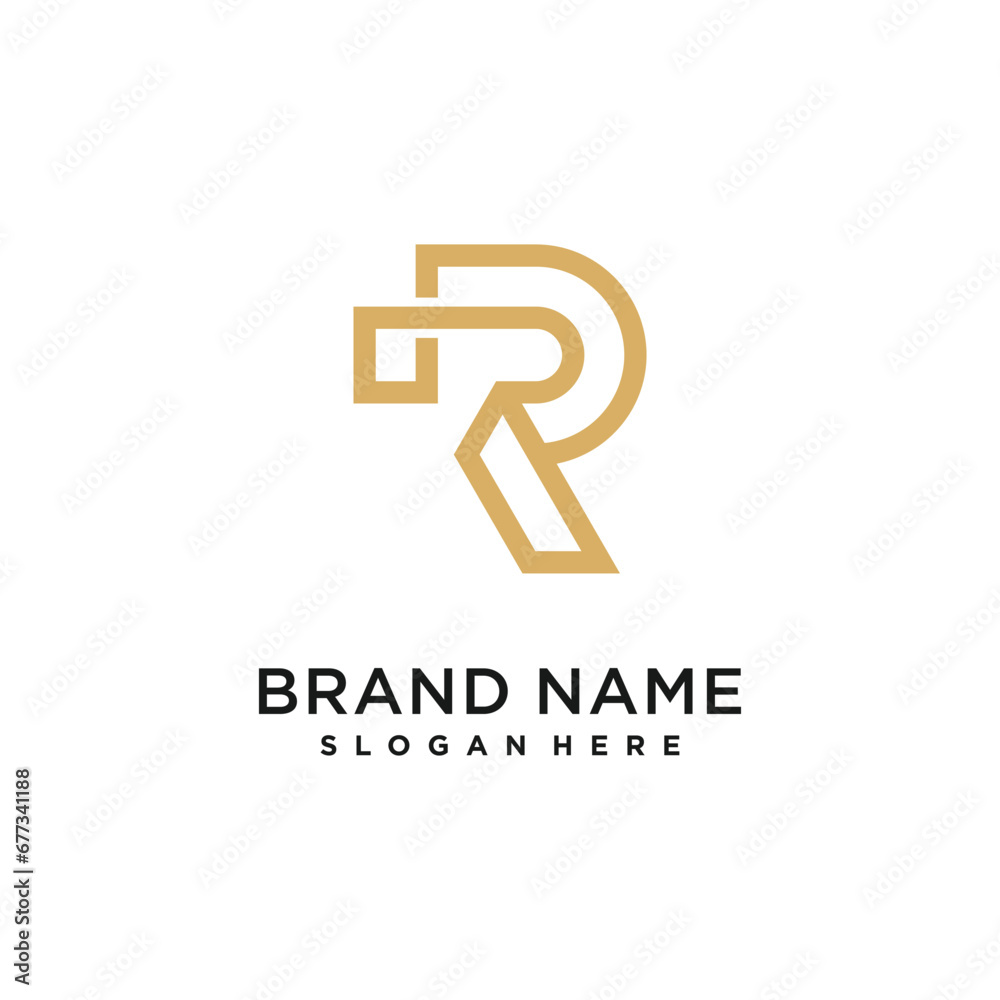 R design element vector icon with creative modern concept idea R design element vector icon with creative modern concept idea