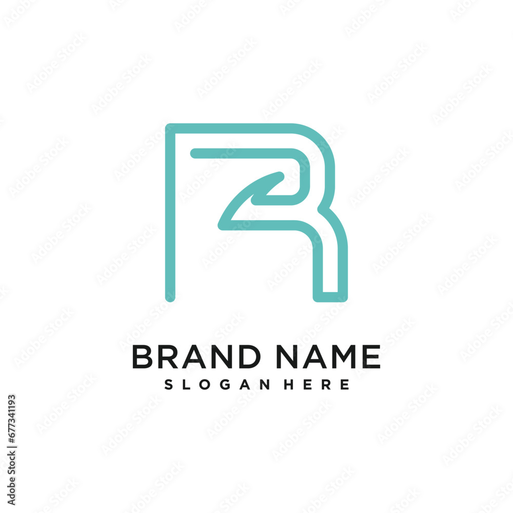 R design element vector icon with creative modern concept idea R design element vector icon with creative modern concept idea