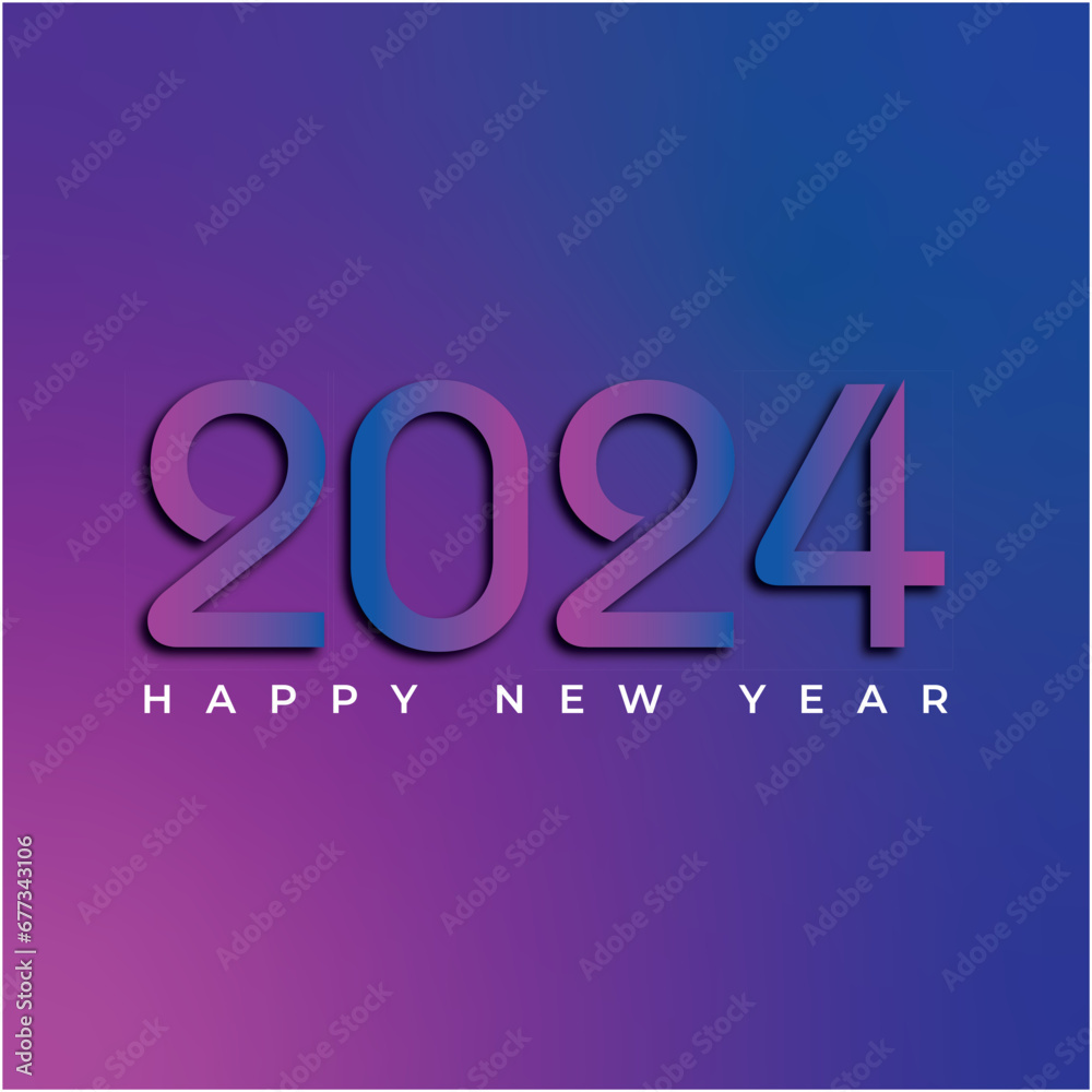 Free vector modern 2024 new year background design vector Free vector modern 2024 new year background design vector