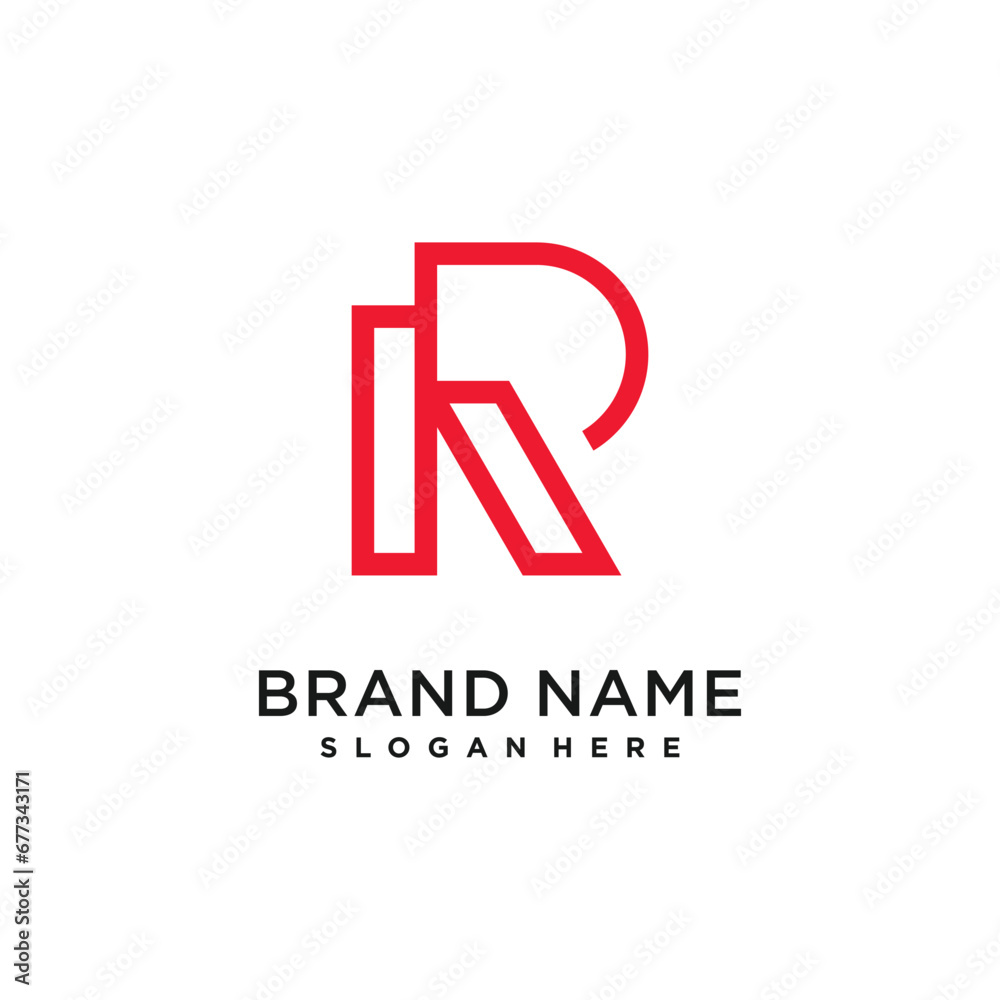 R letter design element icon with creative modern concept R letter design element icon with creative modern concept