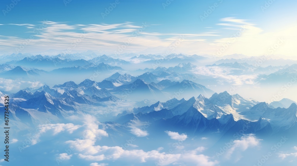 aerial view, the alps, background, copy space, 16:9