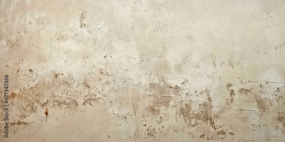 Texture of beige rubbed concrete or cement wall, background