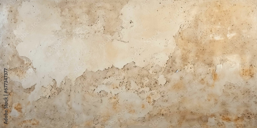 Texture of beige rubbed concrete or cement wall, background - obrazy, fototapety, plakaty 
