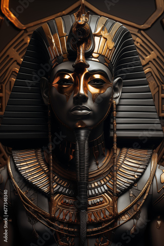Egyptian Pharaoh King Eye of the Light Horus African King Conceptual Art made with Generative AI