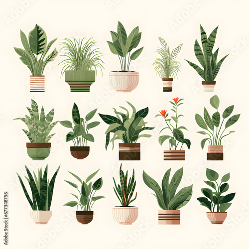 collection of different green house plants.