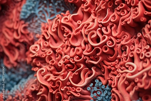 Close-up of a coral   s surface  showcasing its unique patterns