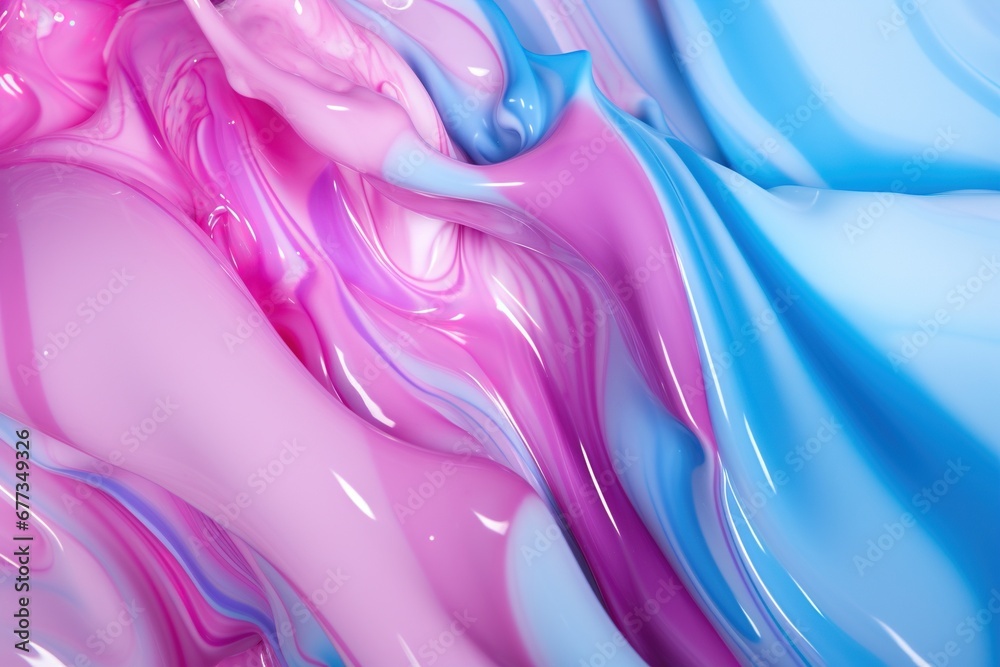 Close-up of a liquid detergent, showing a mesmerizing color gradient - obrazy, fototapety, plakaty 