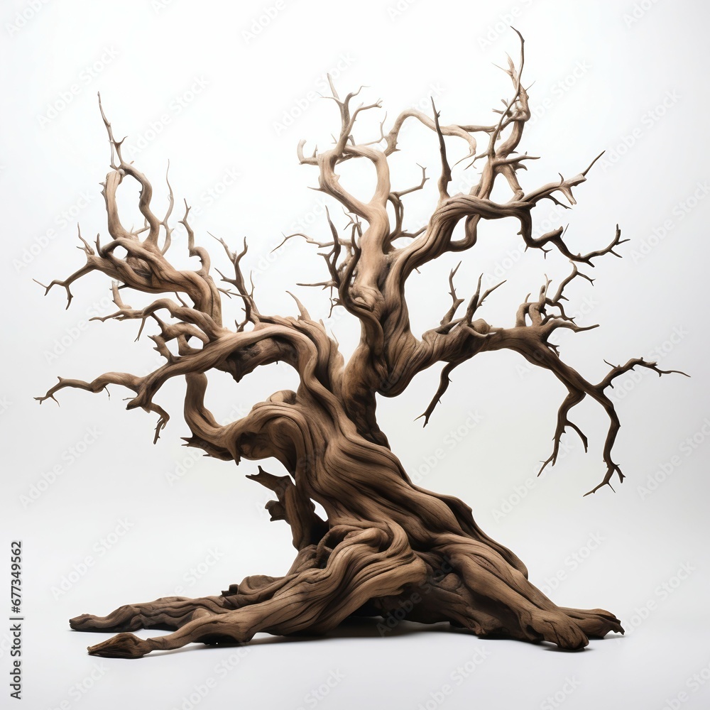 Dead Tree Isolated on White Background. Generative ai Dead Tree Isolated on White Background. Generative ai