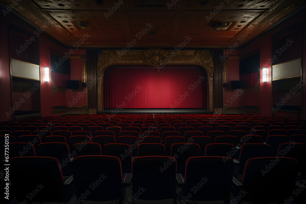 an empty auditorium in a theater or cinema, rows of chairs without people. an empty auditorium in a theater or cinema, rows of chairs without people.