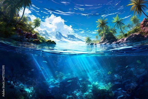 Serene Azure Lagoon: Tropical Paradise