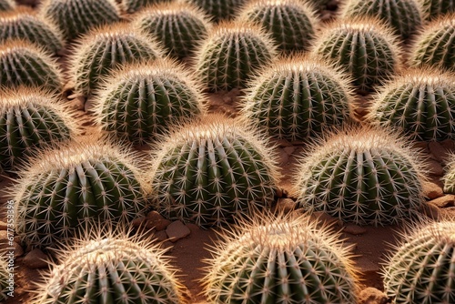 Cactus spine pattern against desert sand