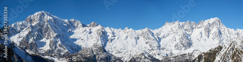 Italian alp Monte Bianco chain