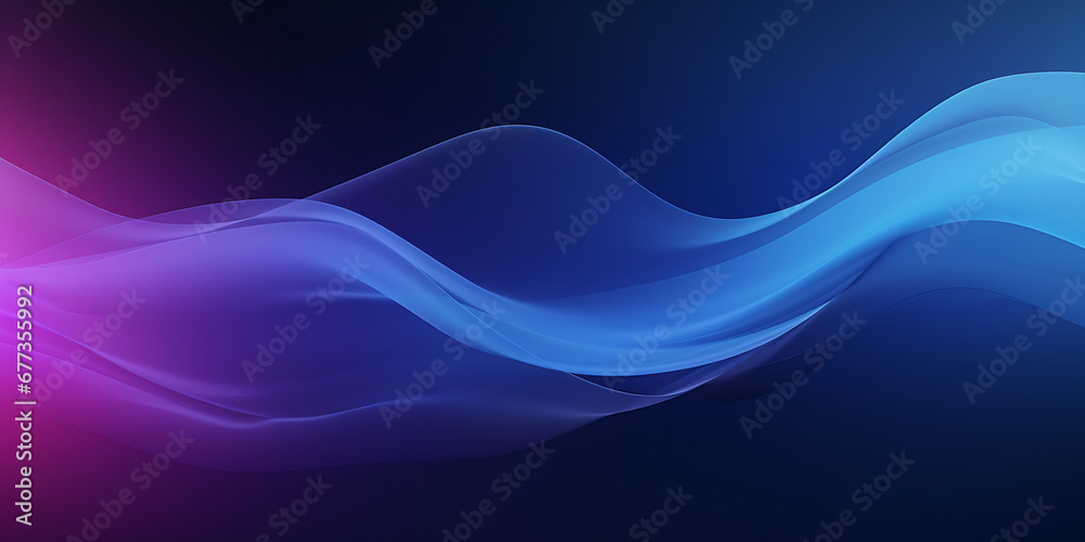Fototapeta premium Abstract digital light purple blue background with wavy line design, Blurry glowing wave and neon lines abstract 3d wallpaper background