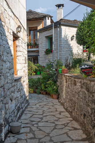 Island at Pamvotida at city of Ioannina, Epirus, Greece