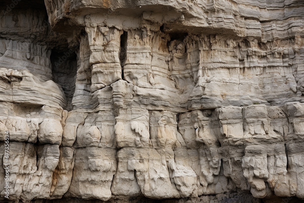 Detail of a limestone cave wall, showing the smooth erosion from water over time Detail of a limestone cave wall, showing the smooth erosion from water over time