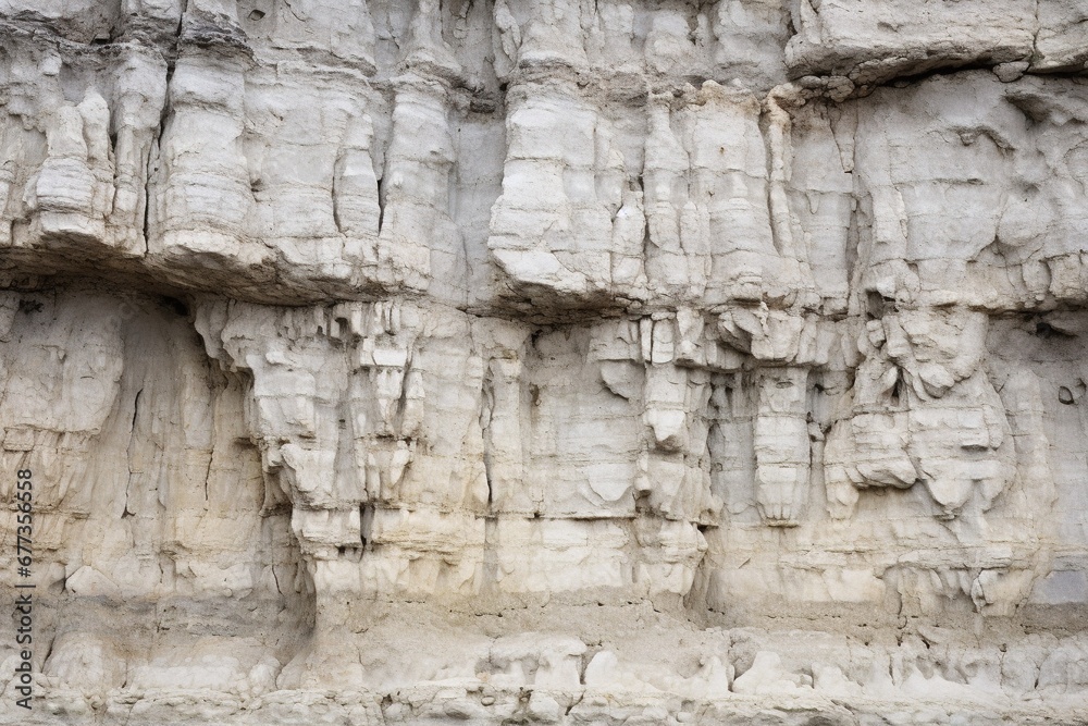 Detail of a limestone cave wall, showing the smooth erosion from water over time