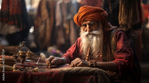 merchant in popular market of india