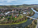 Aerial view of Plavec village, Slovakia. 