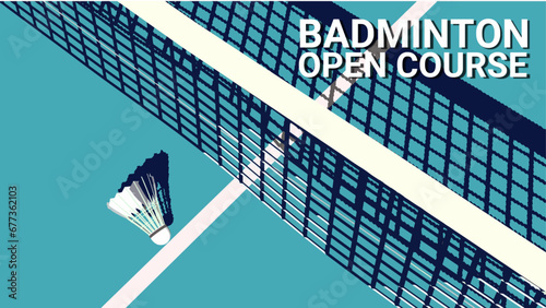 Badminton sport illustration 