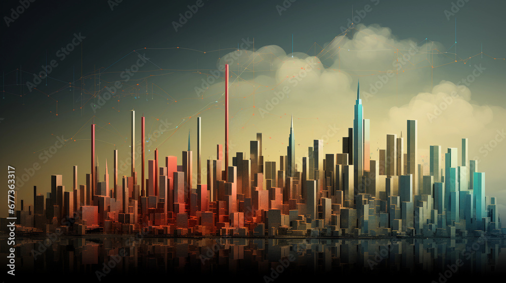 Fototapeta premium A Futuristic Glimpse into Modern Statistics