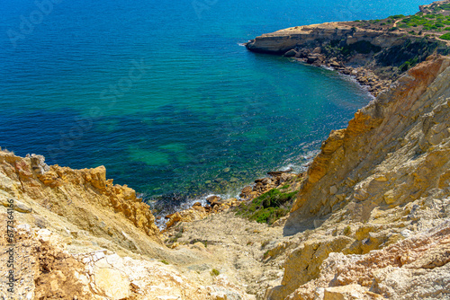 sea ​​and land of the Portuguese region of Algarve, end or beginning of the Vincentian coast