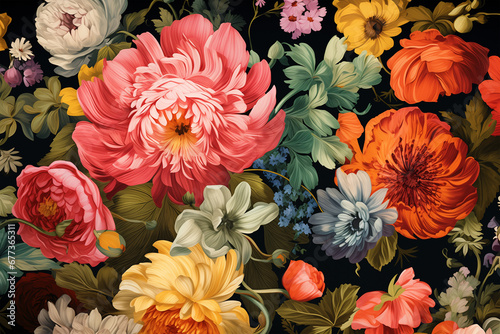 Floral patterns with muted  elegant color palettes
