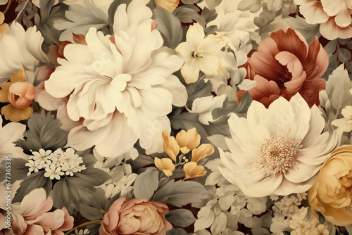 Floral patterns with muted, elegant color palettes