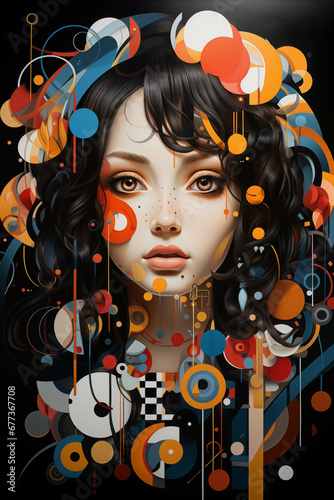 Surreal Fusion of Chic Illustration and Bold Graphic Patterns