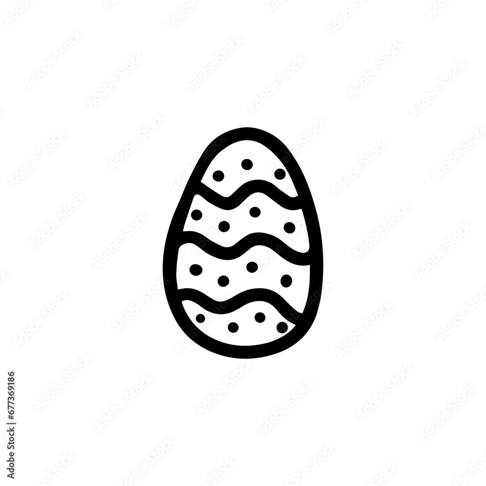 easter egg in doodle style easter egg in doodle style