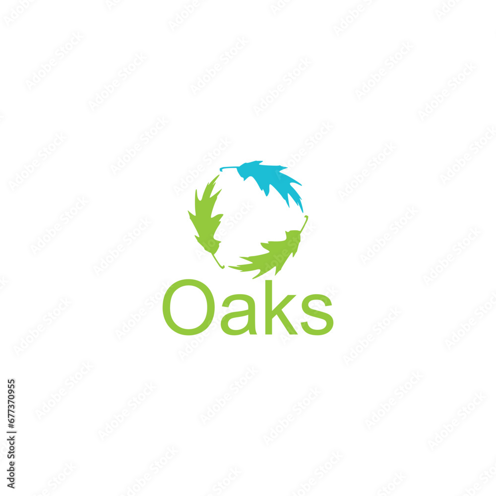 Leaf oaks typography company name logo design brand identity icon editable template vector royalty free images Leaf oaks typography company name logo design brand identity icon editable template vector royalty free images