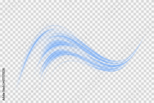 Luminous blue lines png of speed. Format PNG. Light glowing effect png. Abstract motion lines. Light trail wave, fire path trace line, car lights, optic fiber and incandescence curve twirl photo