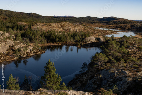 lake and mountains