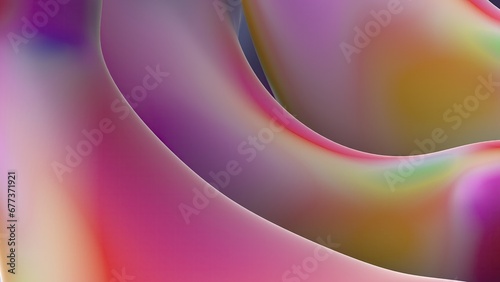 Modern beauty expressed with organic Bezier curves Abstract background of colorful elegant and modern 3D Rendering image