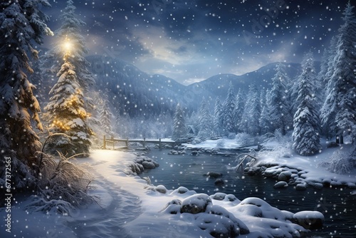 Winter Wonderland: Festive Christmas Landscap © Francesco