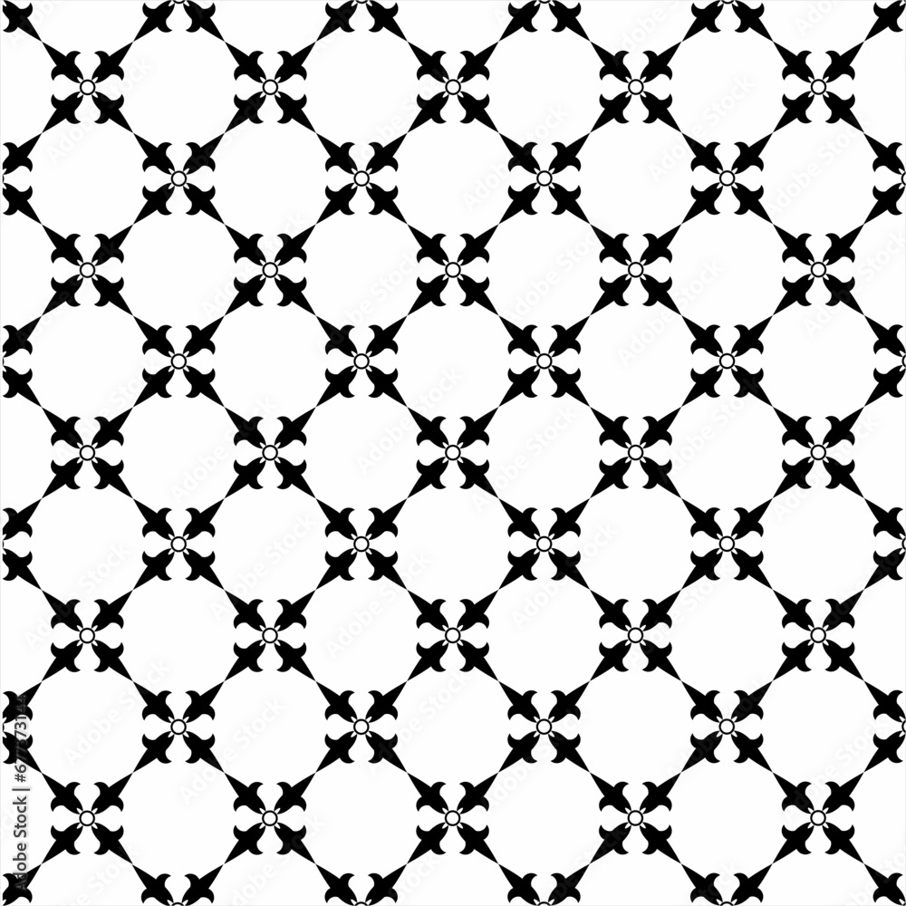 Fototapeta premium Seamless abstract floral element design pattern. Used for design surfaces, fabrics, textiles.