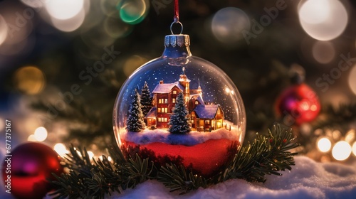 Obraz na płótnie christmas tree decoration w salonie