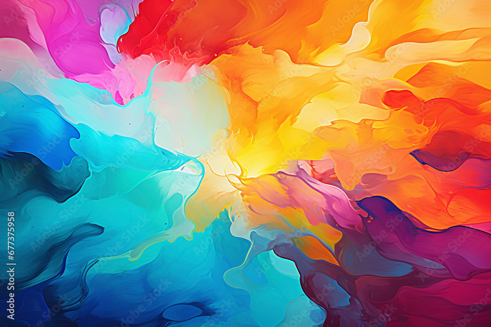 Abstract background with vibrant pastel colors, multicolored paint Illustration