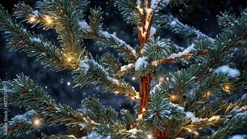 Obraz na płótnie christmas tree branches w salonie