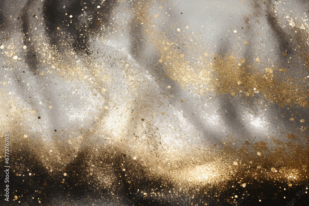Luxury glitter gold and silver background, Generative Ai