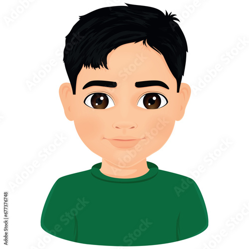 vector illustration of boy portrait